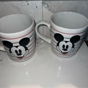 Disney Mickey Mouse Ceramic Mugs White and Black
